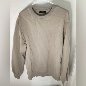 H&M Beige Men’s Relaxed Fit Sweatshirt - Size Large
